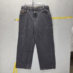 Mecca Jeans Womens 18 Gray Carpenter Baggy Wide Leg Skater Y2K Hip Hop Grunge